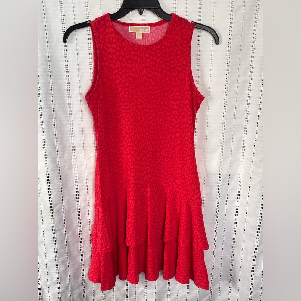 Michael Kors Pink/Orange Animal Print Dress EUC Size Small